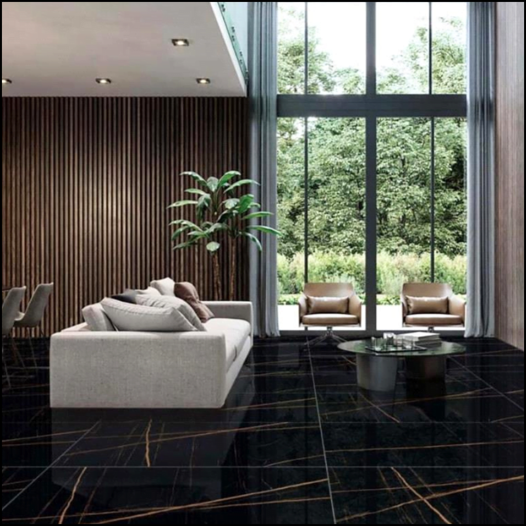 Saint Lawrence Black Diamond Porcelain Tiles 600×1200 | 8 MM Saint Lawrence Black Diamond Porcelain Tiles 600×1200 | 8 MM